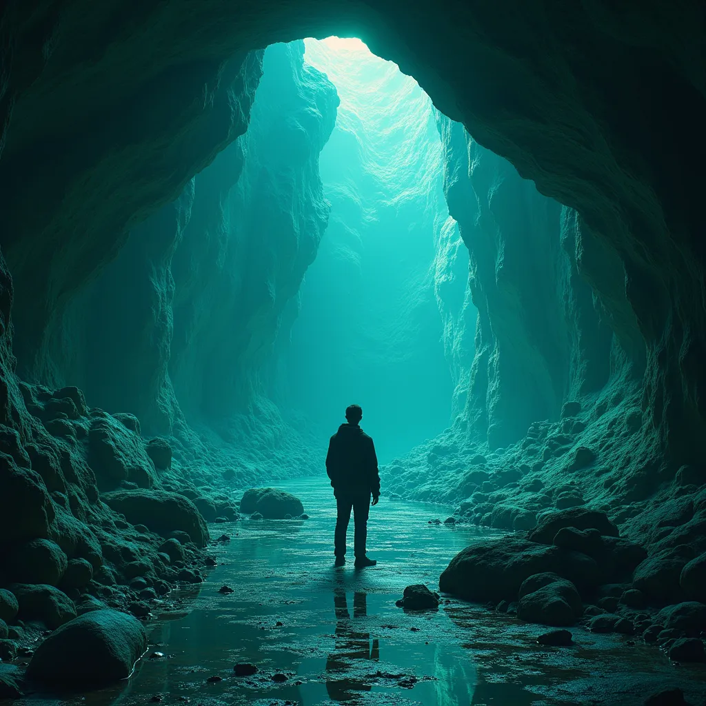 Person exploring the depths of AI knowledge